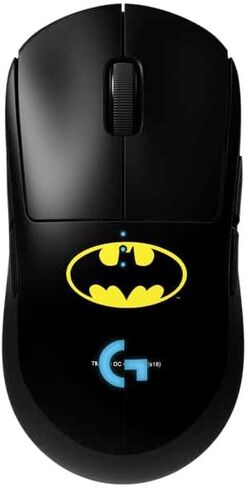 Skinit Decal Other Skin Compatible with G Pro Wireless Gaming Mouse - Officially Licensed DC Comics Batman Logo All Over Print Design in Saudi Arabia
