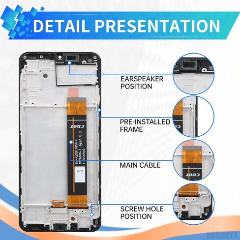 for Samsung Galaxy A23 Screen Replacement with Frame LCD Display Touch Digitizer Full Assembly Fix Glass with Repair Tools Kit SM-A235F (A235F/DS A235M/DS) in Saudi Arabia