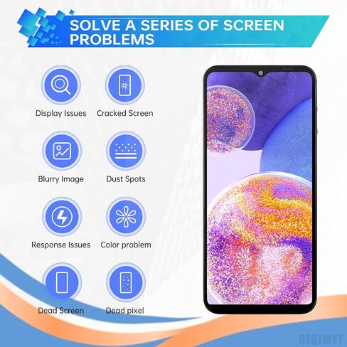 for Samsung Galaxy A23 Screen Replacement with Frame LCD Display Touch Digitizer Full Assembly Fix Glass with Repair Tools Kit SM-A235F (A235F/DS A235M/DS) in Saudi Arabia