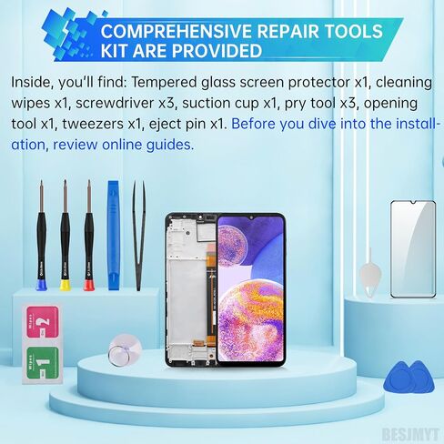 for Samsung Galaxy A23 Screen Replacement with Frame LCD Display Touch Digitizer Full Assembly Fix Glass with Repair Tools Kit SM-A235F (A235F/DS A235M/DS) in Saudi Arabia