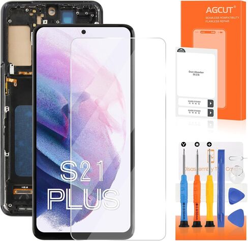 incell for Samsung Galaxy S21 بالإضافة إلى استبدال الشاشة S21 Plus LCD Display G996W G996U LCD Digitizer Screen Touch Assembly Black مع إطار (الحجم الأصلي ، بدون بصمة) in Kuwait
