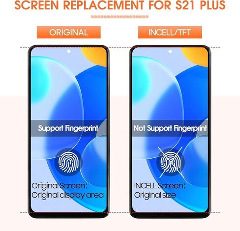 incell for Samsung Galaxy S21 بالإضافة إلى استبدال الشاشة S21 Plus LCD Display G996W G996U LCD Digitizer Screen Touch Assembly Black مع إطار (الحجم الأصلي ، بدون بصمة) in Kuwait
