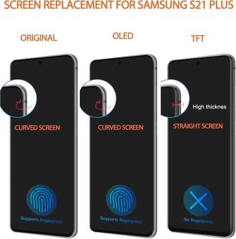 incell for Samsung Galaxy S21 بالإضافة إلى استبدال الشاشة S21 Plus LCD Display G996W G996U LCD Digitizer Screen Touch Assembly Black مع إطار (الحجم الأصلي ، بدون بصمة) in Kuwait