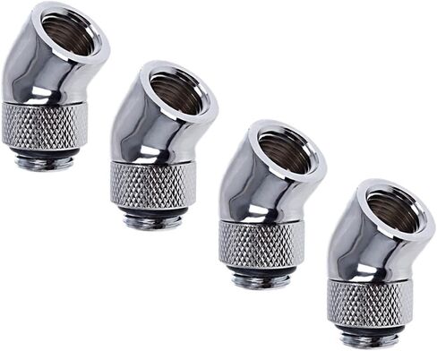 Alphacool Eiszapfen G1/4 "من الذكور إلى الإناث ، 45 درجة دوارة ، أسود عميق ، 4 عبوات in Saudi Arabia