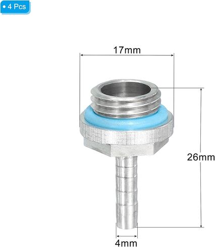UXCELL 4PCS G1/4 FITTING ، G1/4 THEAR مع 13 مم OD MUSSUST in Saudi Arabia