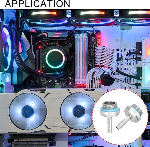 UXCELL 4PCS G1/4 FITTING ، G1/4 THEAR مع 13 مم OD MUSSUST in Saudi Arabia