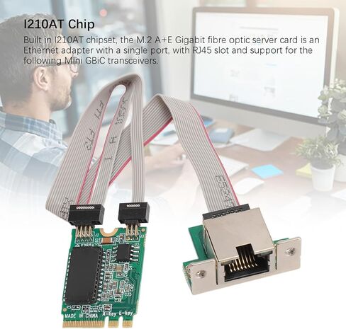 M.2 بطاقة شبكة Ethernet ، شرائح I210AT ، 1000/100/10 ميغابت في الثانية مع بطاقات شبكات الكمبيوتر الداخلية RJ45 ، M.2 A إلى Gigabit Ethernet بطاقة in Kuwait