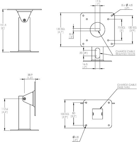 مجموعة التثبيت المعدنية السوداء للمعادن من Apple iPad Pro Metal العلبة المعدنية (مجموعة جدار سطح المكتب دوارة ، أسود) in Saudi Arabia