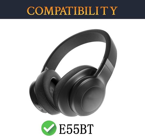 Soulwit Cooling هلام استبدال أذن أذن لـ JBL E55BT (E55 BT) سماعات اللاسلكية الزائدة في الأذن ، وسائد أذن مع رغوة عزل الضوضاء - أسود in Saudi Arabia