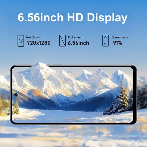 Unlocked Cell Phones 2GB RAM+64GB ROM, 6.56inch HD Screen Mobile Phones, 3200mAh, Android 8.1 Smartphone 3G Network, 2MP +16MP Cameras, Face unlocked, 64G Android phone with cases (blue, F70) in Kuwait