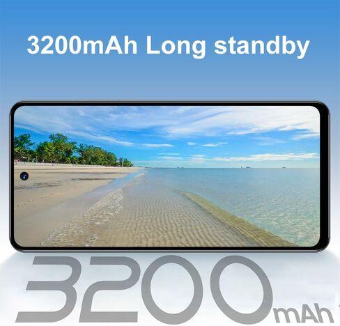 Unlocked Cell Phones 2GB RAM+64GB ROM, 6.56inch HD Screen Mobile Phones, 3200mAh, Android 8.1 Smartphone 3G Network, 2MP +16MP Cameras, Face unlocked, 64G Android phone with cases (blue, F70) in Kuwait