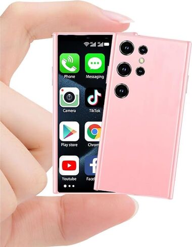 Mini Galaxy S24 Ultra Smartphone, Smallest S24 Ultra Android in The World! Micro 3-Inch Touch Screen, 2GB/16GB, Compact Pocket 4G LTE Mobile Phone for Children, Teenagers Tiny Samsung S24 Lookalike in Kuwait
