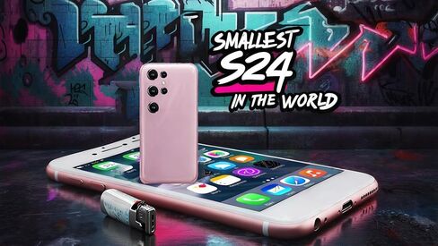 Mini Galaxy S24 Ultra Smartphone, Smallest S24 Ultra Android in The World! Micro 3-Inch Touch Screen, 2GB/16GB, Compact Pocket 4G LTE Mobile Phone for Children, Teenagers Tiny Samsung S24 Lookalike in Kuwait