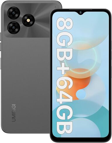 UMIDIGI Unlocked Cell Phone, G5A MTK Helio A22 4+4GB +64GB Android 13 Smartphone Unlocked with 6.52" Full Screen, 13MP+2MP+5MP AI Triple Camera, 5000mAh Battery Fast Charging Mobile Phones,Purple in Kuwait