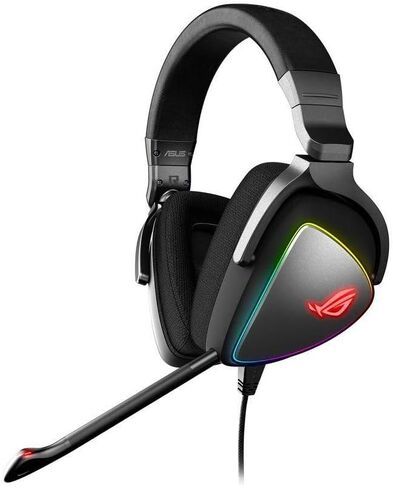 Asus ROG Delta USB-C Gaming Headset for PC, Mac, Playstation 4, Teamspeak, and Discord with Hi-Res ESS Quad-DAC, Digital Microphone, and Aura Sync RGB Lighting (Renewed) in Saudi Arabia