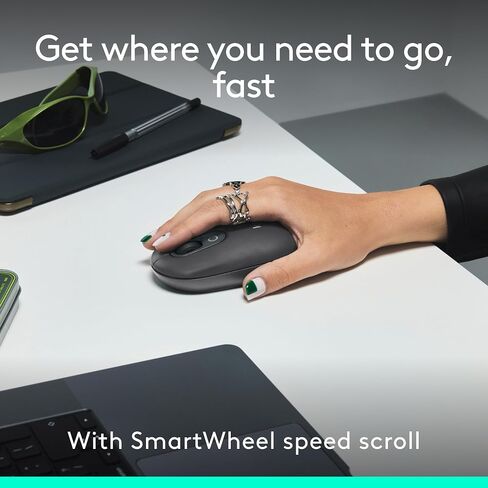 Logitech Pop Icon Combo ، لوحة مفاتيح Bluetooth وسرد الماوس ، كتابة مريحة ، مفاتيح وأزرار قابلة للبرمجة ، نقرات هادئة ، تبديل سهلة ما يصل إلى 3 أجهزة-الجرافيت والأبيض (متجدد) in Kuwait