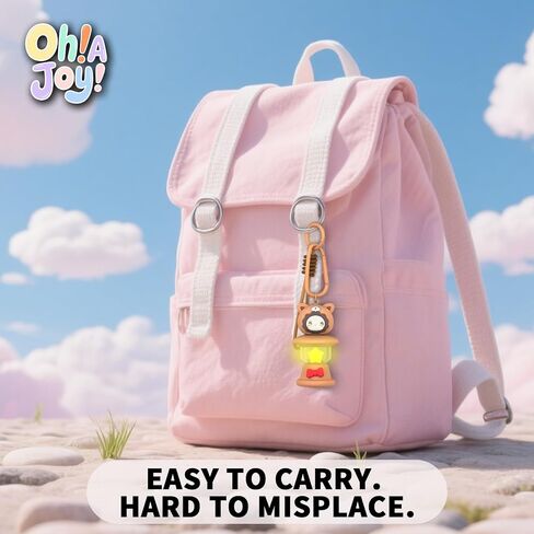 OAJ لحالة Airtag ، توهج سلسلة مفاتيح الحيوانات اللطيفة في الظلام متوافق مع علبة الهواء مع Carabiner و Landyard (الفيل) in Kuwait
