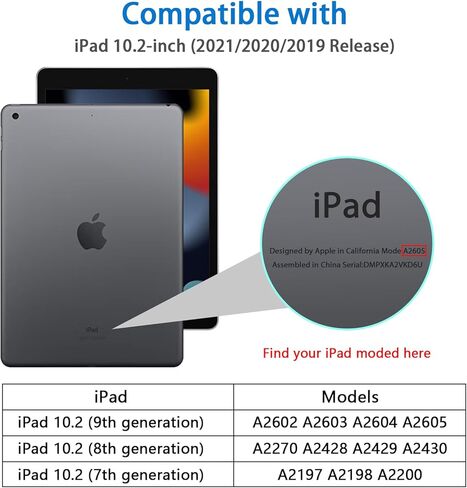 [2 Pack] for iPad 10.2 Inch (9th/8th/7th Generation, 2021/2020/2019) Privacy Screen Protector, Anti-Spy Tempered Glass Film, Anti-Scratch, Anti-Shock in Kuwait