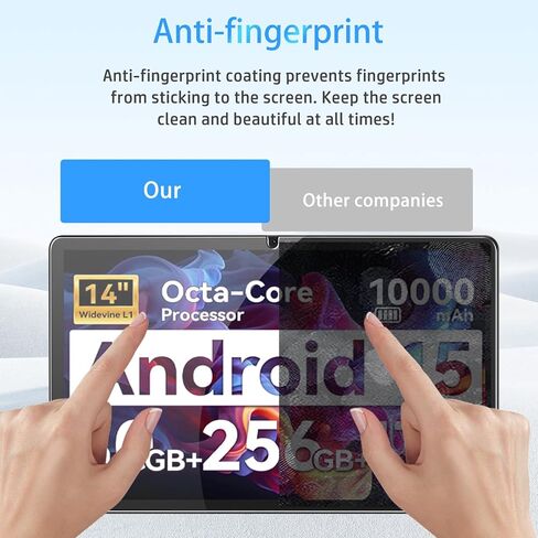 Screen Protector for URAO 140L Tablet 14inch, HD Tempered Glass,9h Hardness,Scratch,Anti-Fingerprin,Tempered Glass Film Guard for URAO 140L[1 Pack] in Saudi Arabia