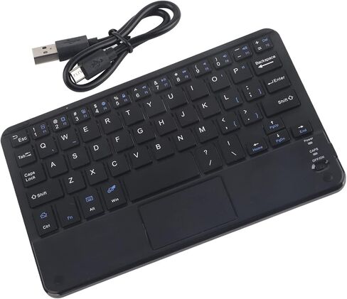 Yctze Ultraslim Wireless Mini Keyboard مع لوحة اللمس ، متوافقة مع الكمبيوتر الشخصي والكمبيوتر اللوحي in Saudi Arabia