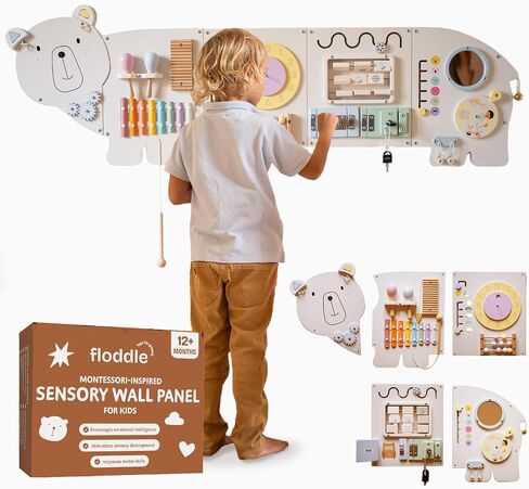 Sensory Wall Panel for Kids – Toddler Learning Activity Center - Emotional Development & Fine Motor Skills – Toddler Learning Activity Center- Busy board Montessori toys in Saudi Arabia