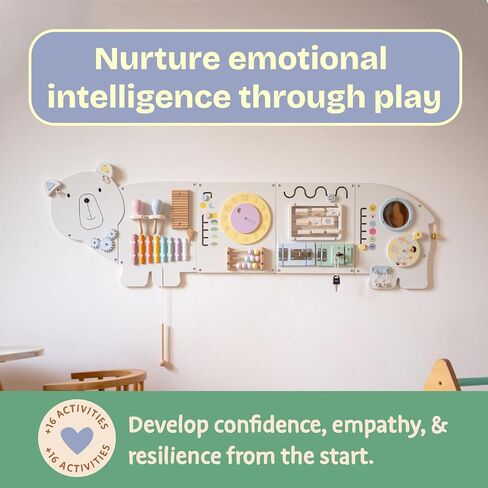 Sensory Wall Panel for Kids – Toddler Learning Activity Center - Emotional Development & Fine Motor Skills – Toddler Learning Activity Center- Busy board Montessori toys in Saudi Arabia