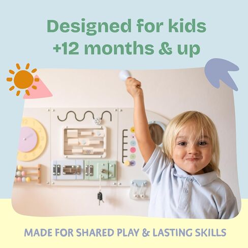 Sensory Wall Panel for Kids – Toddler Learning Activity Center - Emotional Development & Fine Motor Skills – Toddler Learning Activity Center- Busy board Montessori toys in Saudi Arabia