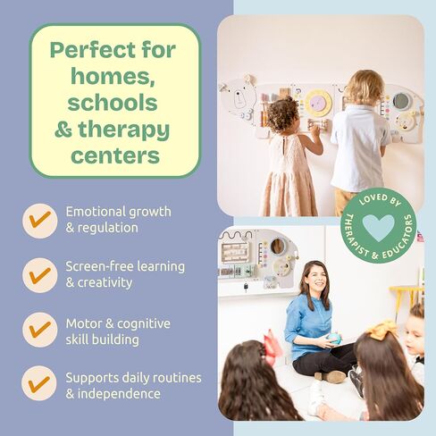 Sensory Wall Panel for Kids – Toddler Learning Activity Center - Emotional Development & Fine Motor Skills – Toddler Learning Activity Center- Busy board Montessori toys in Saudi Arabia