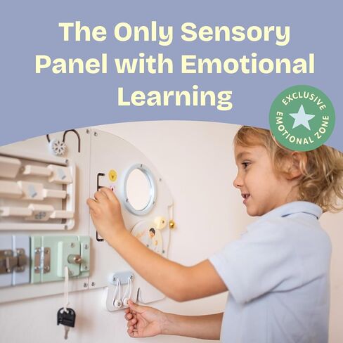 Sensory Wall Panel for Kids – Toddler Learning Activity Center - Emotional Development & Fine Motor Skills – Toddler Learning Activity Center- Busy board Montessori toys in Saudi Arabia