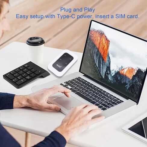 4G 5G Mobile WiFi Hotspot للسفر ، تم فتح جهاز توجيه WiFi المحمول ، حيث تصل إلى 300 ميجابت في الثانية في الثانية مع فتحة بطاقة SIM ، ودعم 10 أجهزة ، والتوصيل والتشغيل in Kuwait