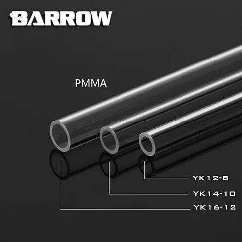 Barrow 16/12mm أكريليك صلبة الصلبة (500 مم) - واضح (YK16-12) in Kuwait