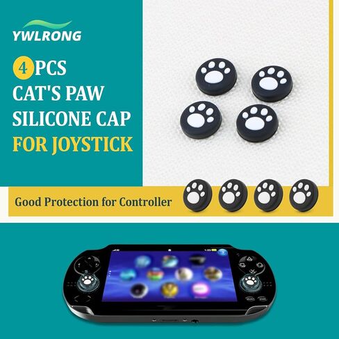 6PCS Thumbsticks for PS Vita PSV 2000 2001 Thumb Stick Grip Analog Silicone Joystick Caps Cover Accessories Replacement Protective case in Saudi Arabia