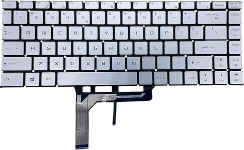 لوحة مفاتيح الإضاءة الخلفية للاستبدال ل MSI GF65 GS65 Stealth Series Game Captop ، من أجل MSI GF63 Thin Game Laberop US Layout مع الإضاءة الخلفية (أحمر) in Kuwait