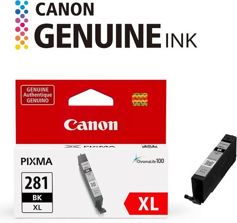 Canon CLI-281 XL Genuine BKCMY Four Color Value Pack, Compatible with TR8520, TS9120,TS8120, TS6120, TS9521C/a, TS9520/a, TS8220, TS6220, TS8320, TS6320, TS702/a, and TR8620/a Series Printers in Kuwait