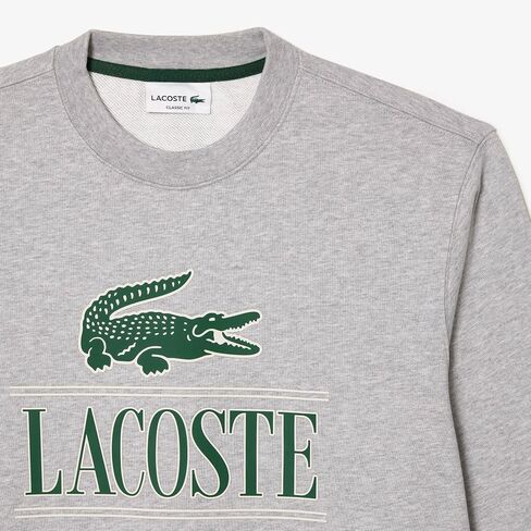 Lacoste Men's Large Croc Graphic Crew Neck Sweatshirt in Saudi Arabia