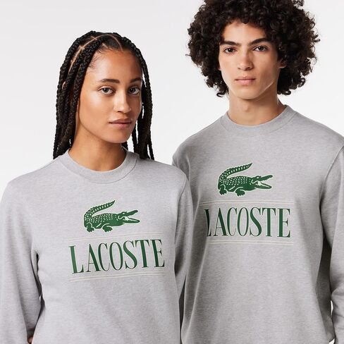 Lacoste Men's Large Croc Graphic Crew Neck Sweatshirt in Saudi Arabia