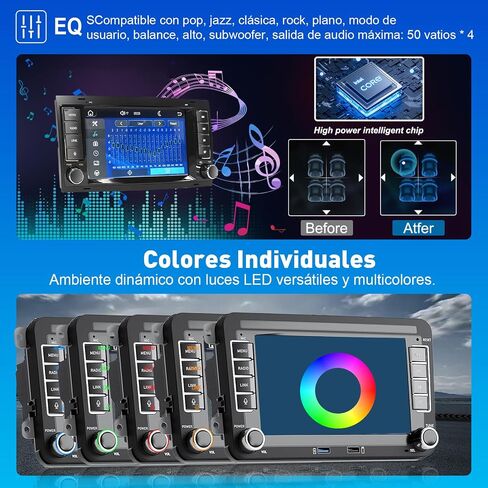 2025 New Car Radio for Golf 5 6 Passat Jetta Caddy Polo cc Touran EOS T5, Double din Car Stereo Compatible Wireless Carplay & Android Auto with Bluetooth/FM/AM/USB/DSP/Mirror Link/High Power in Saudi Arabia