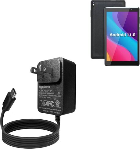 شاحن Boxwave متوافق مع Coopers Android Tablet CP80 (8 in) - شاحن الحائط Direct (15W) ، شحن جهازك السريع مع كابل مدمج 3 أقدام in Kuwait