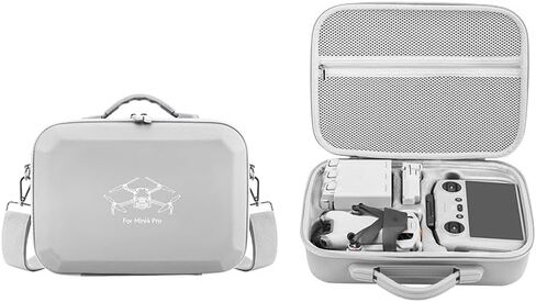 حالة صلبة مقاومة للماء لـ DJI Mini 4 Pro/Mini 3/3 Pro Case ، حقيبة كتف السفر المحمولة أيضًا تخزين لـ DJI RC/RC2 إكسسوارات مزيد من اللون الرمادي الرمادي in Saudi Arabia