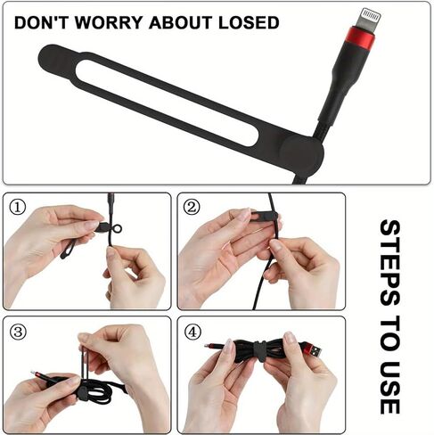 20 Pack Silicone Cable Ties: Versatile Reusable Organizer for Bundling Wires at Home, Office, Kitchen and Travel（Colorful） in Saudi Arabia