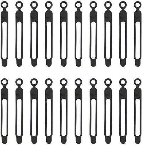 20 Pack Silicone Cable Ties: Versatile Reusable Organizer for Bundling Wires at Home, Office, Kitchen and Travel（Colorful） in Saudi Arabia
