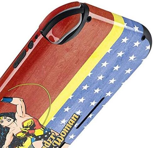 Skinit Decal Gaming Skin Compatible with Nintendo Switch Lite - Officially Licensed DC Comics Wonder Woman Logo Pattern Design in Saudi Arabia