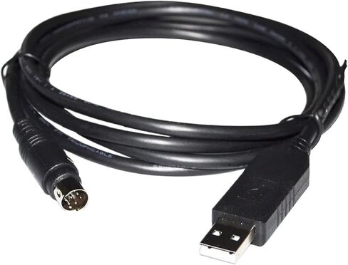 Compatible USB-SC09-FX FT232RL USB to MINI DIN 8P MD8 Male Adapter Programming Cable for FX Series to PC(1.8M) in Saudi Arabia
