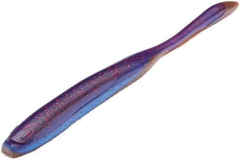 Strike King KVD Dream Shot Fishing Lure, Soft Plastic Worm, Hinged Tail Section, Coffee Scent, Salt Impregnated, Open Pour Technology in Saudi Arabia