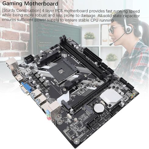 B550M K Gaming Motherboard AM4 CPU Socket DDR4 64GB NVME M.2 PCIE 3.0 USB 3.0 HD VGA مع TPM 2.0 Secure Boot for Ryzen 1000-5000 Series in Saudi Arabia