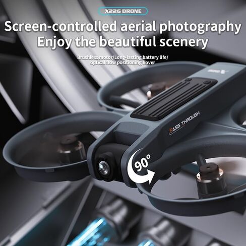FPV Drone with VR Glasses,Optical Flow Alt Hold Drones with Camera for Adults 4k,Brushless Motor,Dual Camera Switch, Speed Adjust, 3D Flip - 13 Min Flight for Beginners Player-to-Pilot,2 Batteries in Saudi Arabia