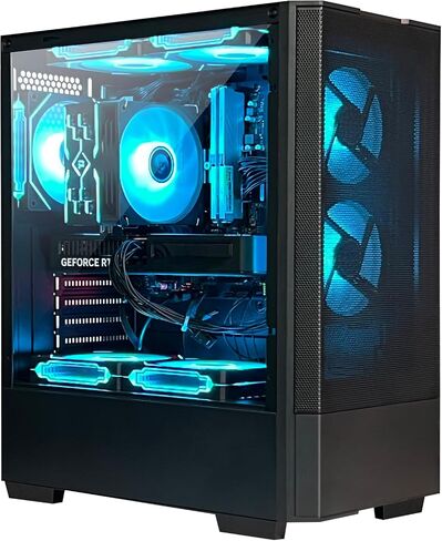 ألعاب سطح المكتب PC CORE I5-14400F GEFORCE RTX 5060 8GB ، 32GB DDR4 RAM ، 1TB NVME SSD ، ARGB COOLING ، COMPUTER PREGRIET in Saudi Arabia