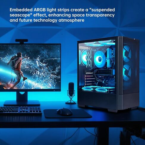 ألعاب سطح المكتب PC CORE I5-14400F GEFORCE RTX 5060 8GB ، 32GB DDR4 RAM ، 1TB NVME SSD ، ARGB COOLING ، COMPUTER PREGRIET in Saudi Arabia