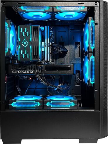 ألعاب سطح المكتب PC CORE I5-14400F GEFORCE RTX 5060 8GB ، 32GB DDR4 RAM ، 1TB NVME SSD ، ARGB COOLING ، COMPUTER PREGRIET in Saudi Arabia