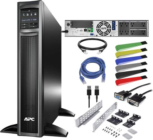 APC Network UPS, 1500VA Smart-UPS X Battery Backup & Surge Protector with SmartConnect + Network Cable + Wire Ties in Saudi Arabia